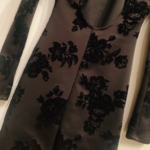 Lace design mini dress